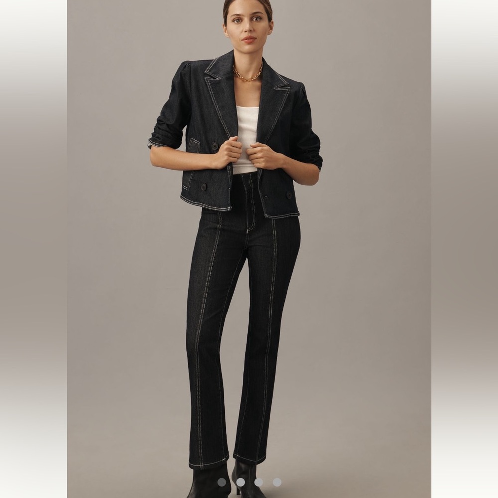 NWT Anthropologie Maeve Downtown Date High-Rise Straight Leg Jeans